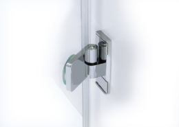 TOPLIFT Beschlag Glas-Glas (Ansicht außen, teilgeöffnet, flächenbündig)